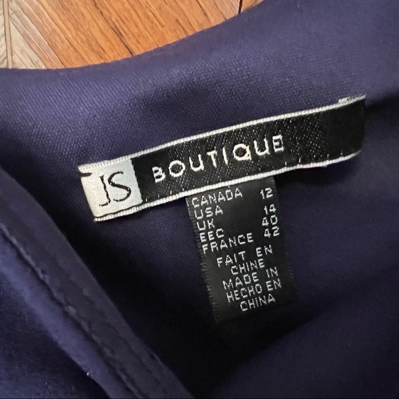 /JS Boutique/ Royal Blue One Shoulder Sparkly Dress (Large US 12) - Picture 4 of 10